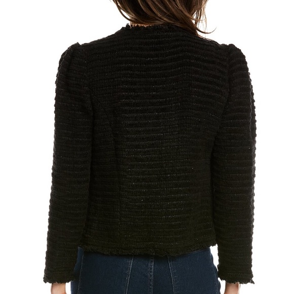 IRO PARIS SIANA Black Puff Sleeve Jacket size 42 - Picture 2 of 14